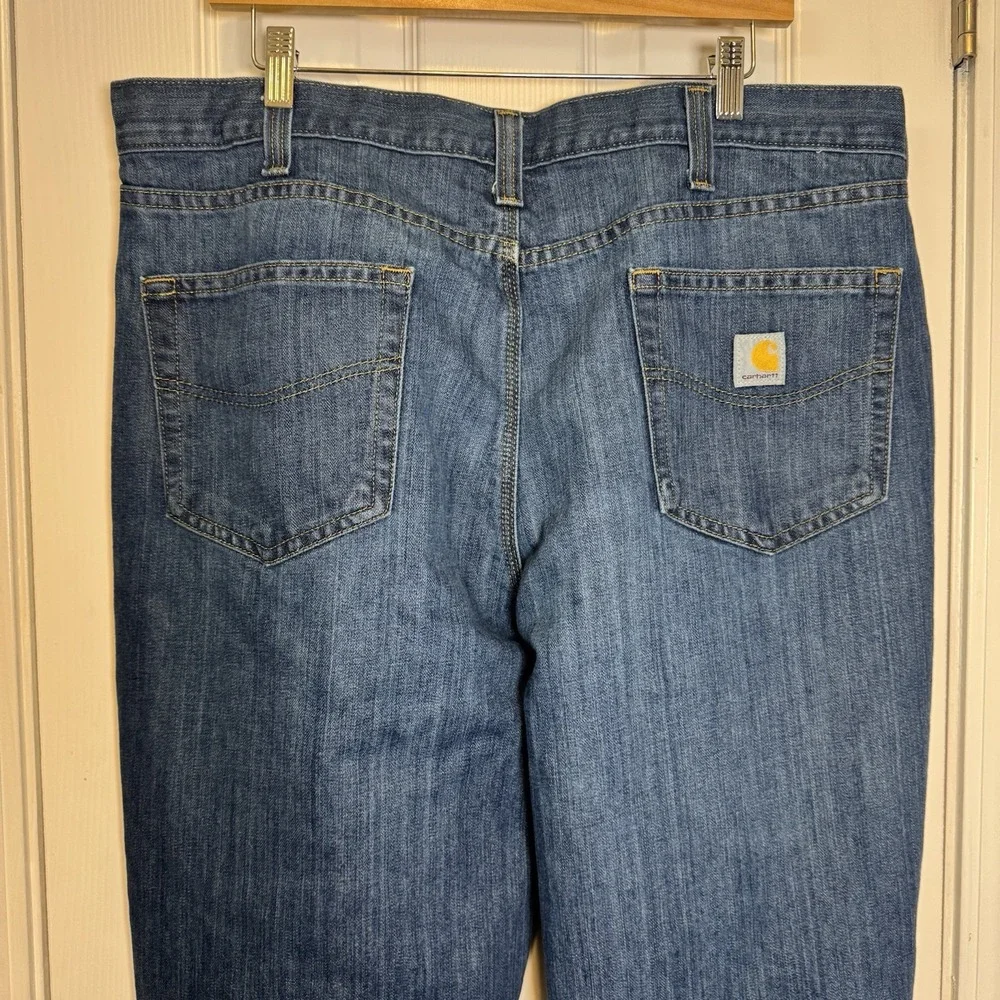 Carhartt Jeans Men's‎ 40x34 Blue Denim Relaxed Fit Straight Outdoor Workwear